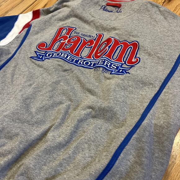 Vintage FUBU Harlem Globetrotters Mens XXL Gray Basketball Zip Sweatshirt - Picture 9 of 11